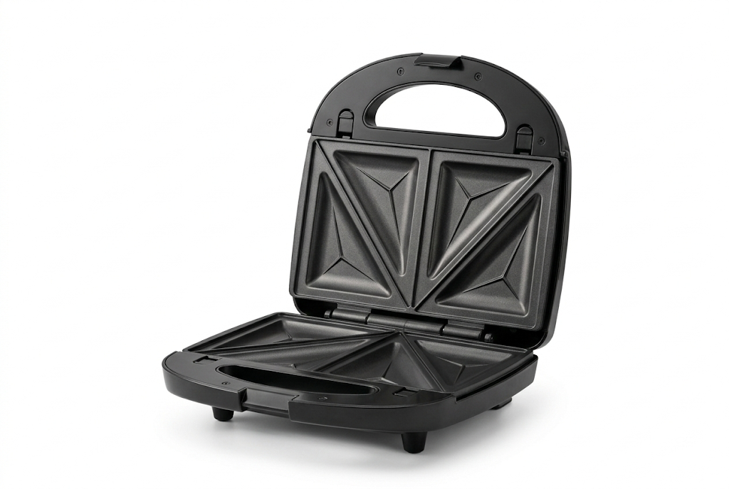 Double-Sided Heating Sandwich Maker with Removable Non-Stick Plates