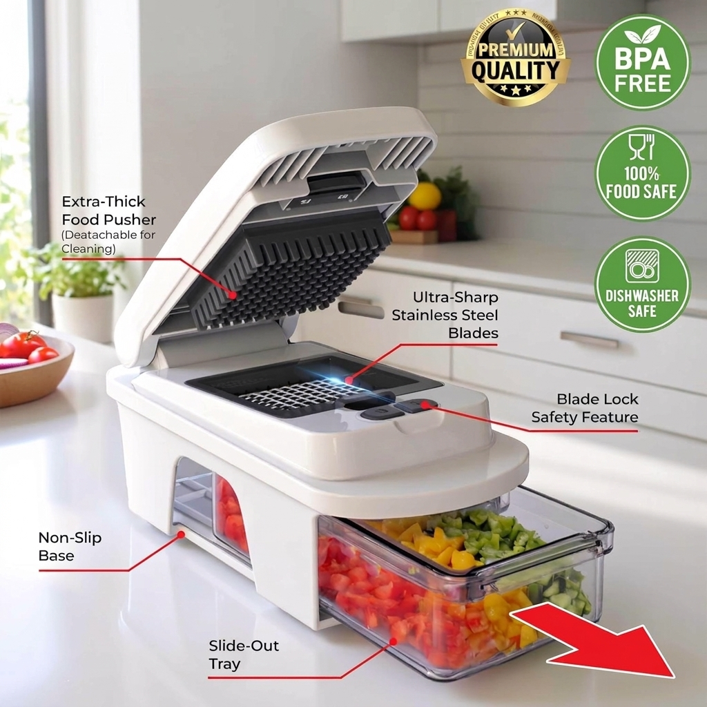 The Ultimate 15-in-1 Vegetable Chopper &amp; Slicer
