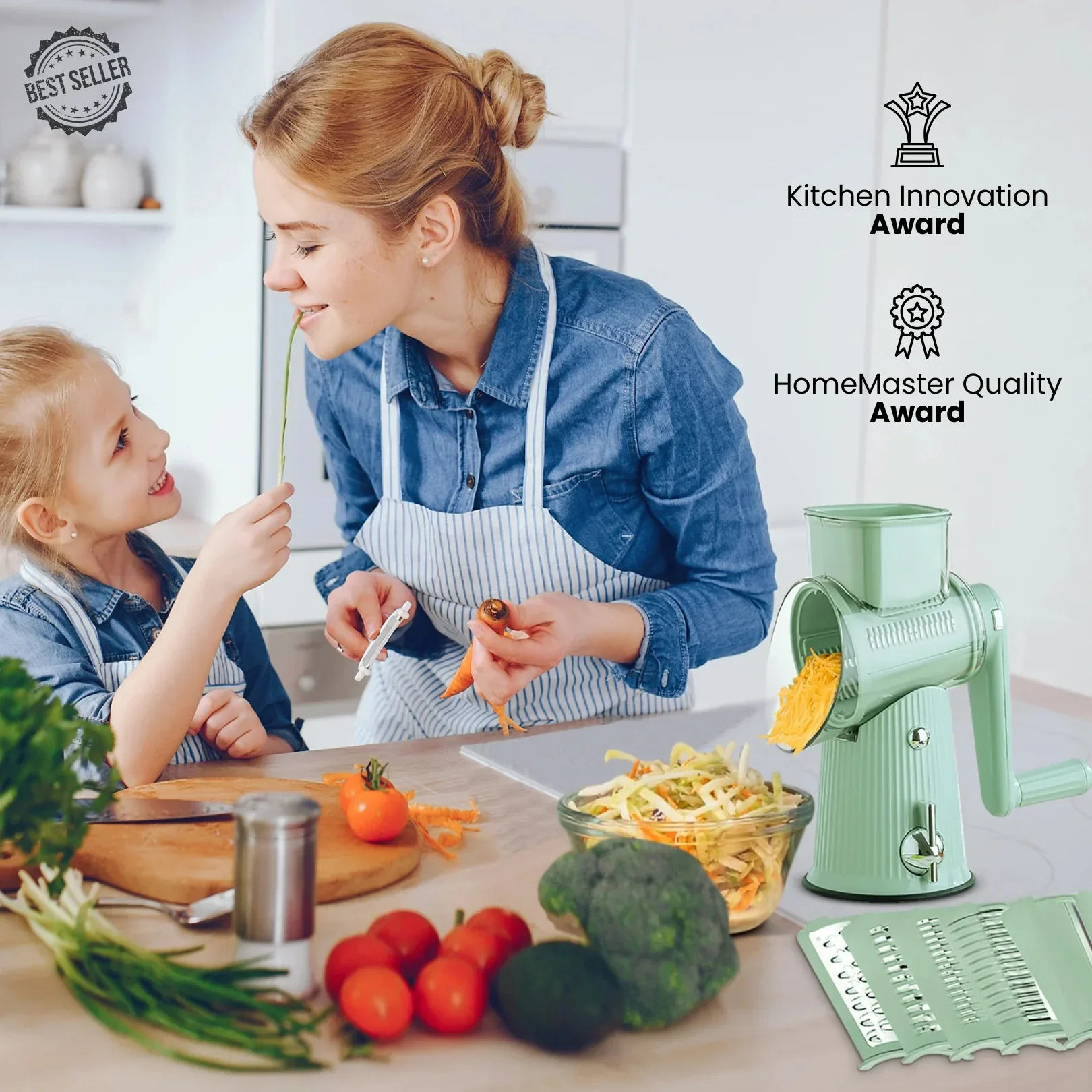 New Rotary Cheese Grater & Vegetable Shredder
