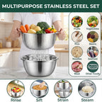 3-in-1 Grater, Colander & Mixing Bowl