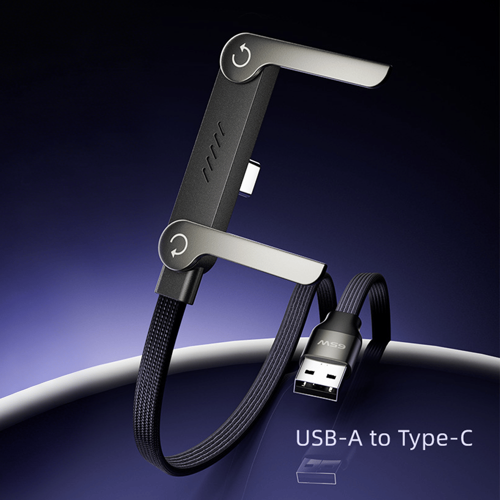 🔥📱240W Braided Fast Charge Cable With Built-in Phone Stand