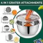 3-in-1 Grater, Colander & Mixing Bowl